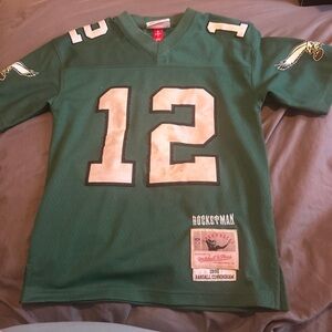 Kids  Eagles Kelly Green Football Jersey (vintage throwback)